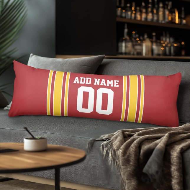 Sporty Team Jersey med Namn och nummer Kroppskudde (Custom Body Pillow with a Sports Theme)