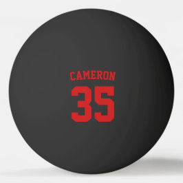 Sporty Varsity Stil Personlig Namn och Number Pingisboll