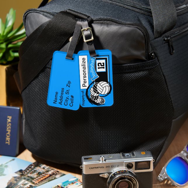 Sporty Volleyball 🏐 | DIY Background Färg Bagagebricka (Fram & Baksida)