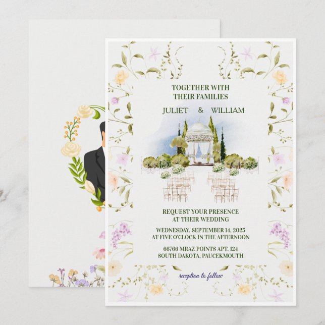 Sporty Wedding Invitation | Glass House  Inbjudningar (Fram/baksida)