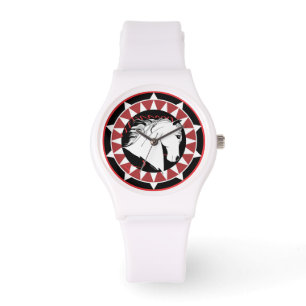 Sporty White Stallion Watch Armbandsur