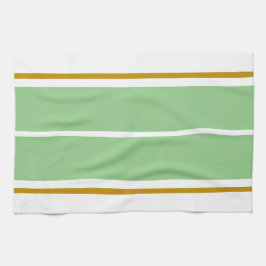 Sporty Wide Ljust grönt Tävla Rand på vitt Kökshandduk