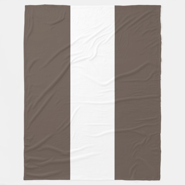 Sporty Wide Seamless Medium Brown White Rand Fleecefilt (Framsidan)