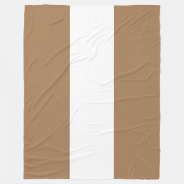 Sporty Wide Seamless Mocha Brown White Rand Fleecefilt