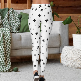 Sporty Women Holiday Season Star Pattern Christmas Leggings