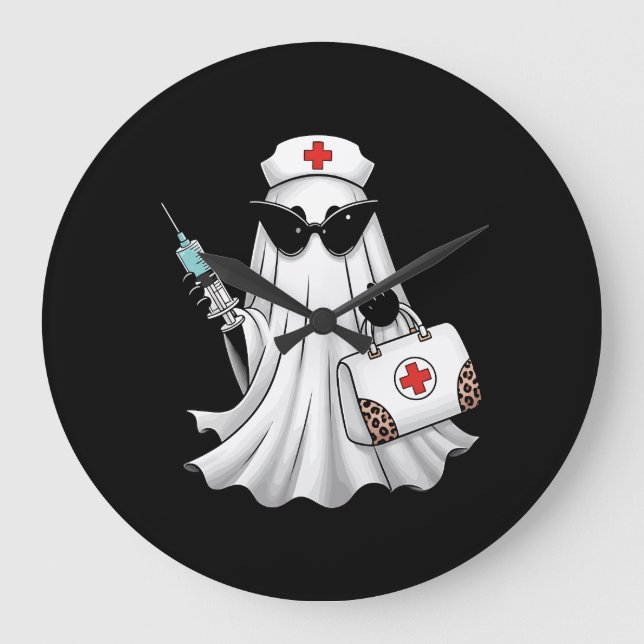 Spösköterska Halloween Stor Klocka (Framsida)