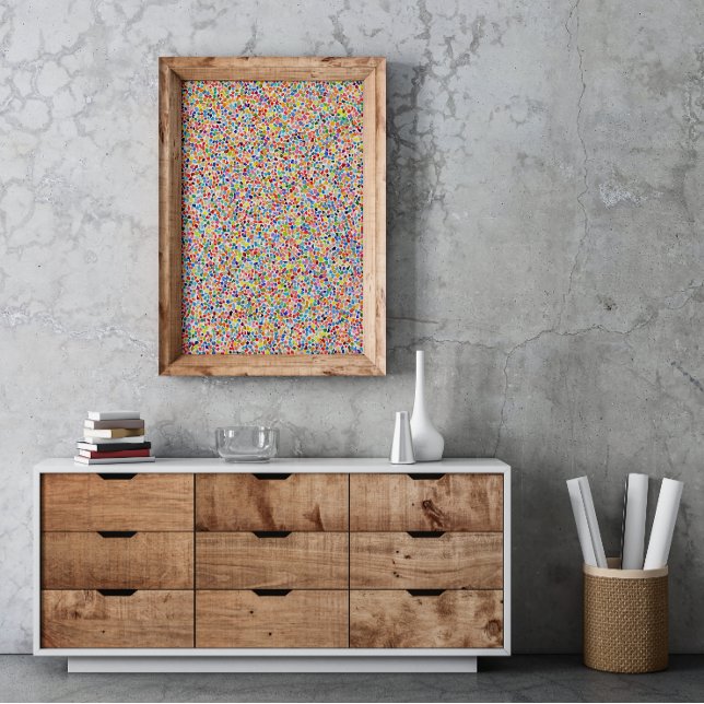 Spot Dot Spec Färg Art Artist Print Poster (Pip's Watercolor Spectrum Art Piece as Poster Framed and on display.  Shown as possibility.)