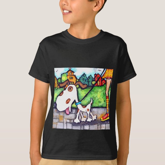 Spot hunden går t-shirt (Framsida)
