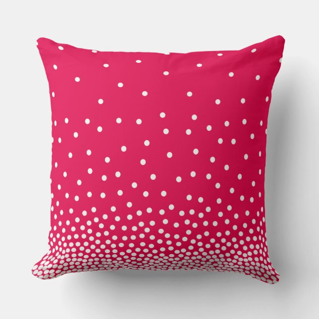 Spot Shaded 240816 - Vit och #e60049 Rosa Red Kudde (Framsida)