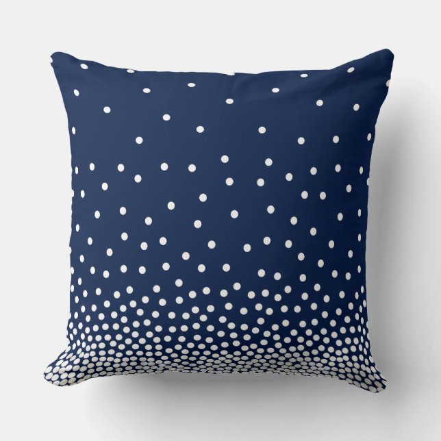 Spot Shaded 240816 - Vit och Midnight Blue Kudde (Framsida)