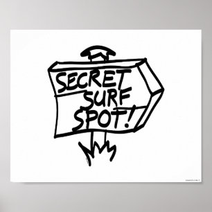 Spot-signatur för hemlig Surfa Poster