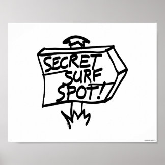 Spot-signatur för hemlig Surfa Poster
