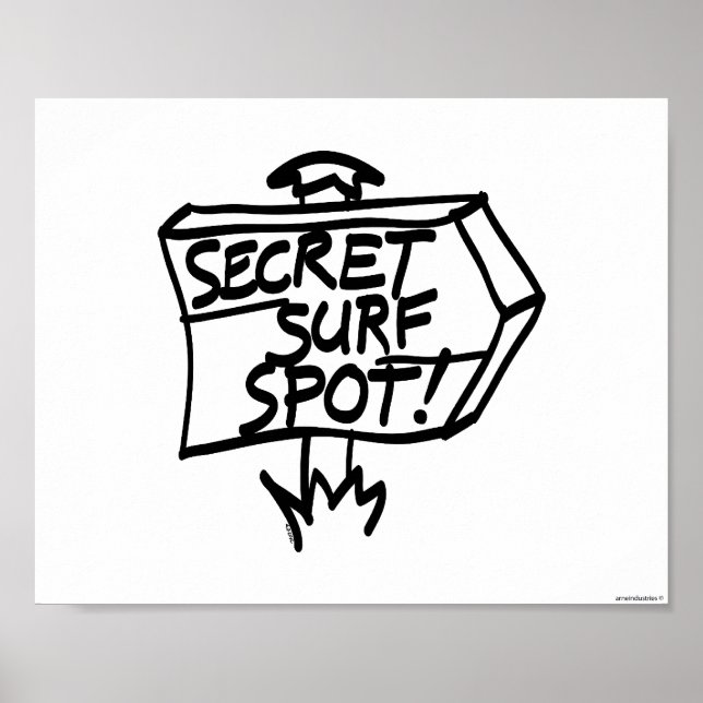 Spot-signatur för hemlig Surfa Poster (Framsidan)
