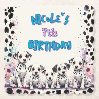 Spot-tacular Dalmatian Puppy Birthday Party Underlägg Papper
