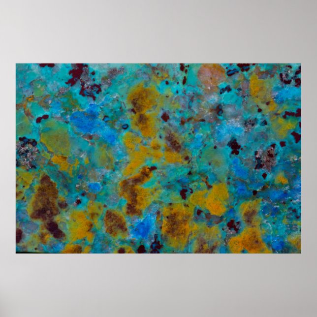 Spoted Blue Chrysocolla Jasper Poster (Framsidan)