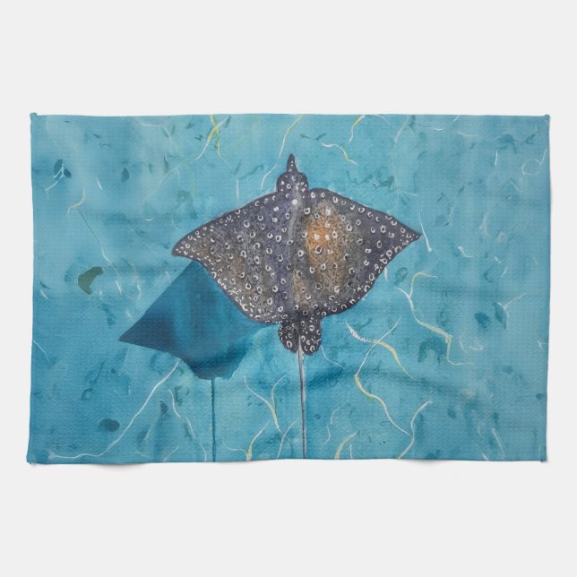 Spoted Eagle Stingray - Ocean Kökshandduk (Horisontell)