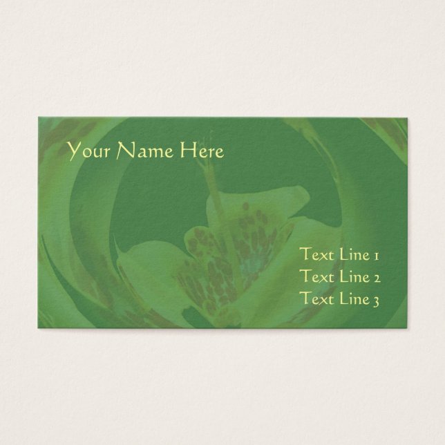 Spoted Gult Lily Flower Visitkort (Framsidan)