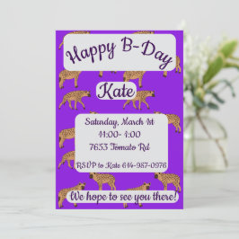 Spoted Hyenas Grattis på födelsedagen Inbjudningar