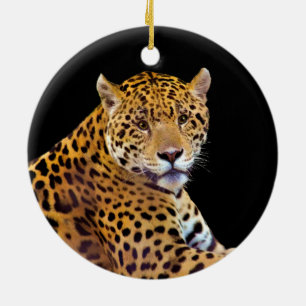Spoted Jaguar Big Cat-älskare #Gift Julgransprydnad Keramik