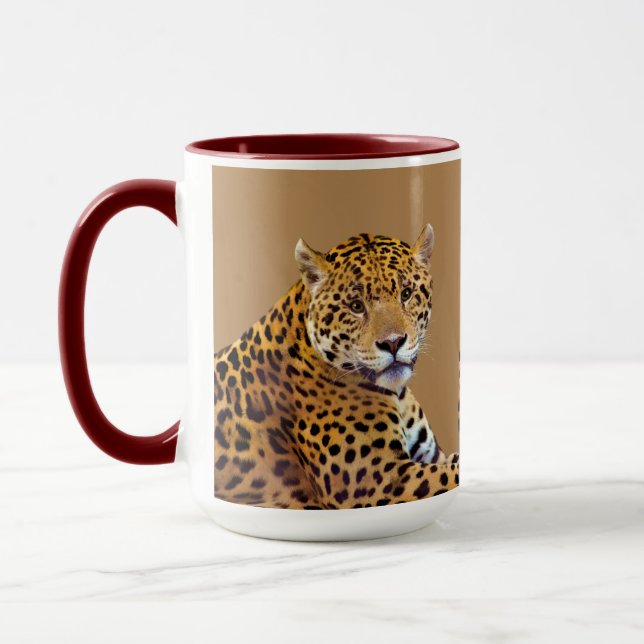 Spoted Jaguar Big Cat-älskare #Gift Mugg (Vänster)