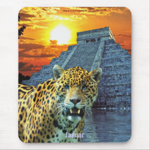 Spoted Jaguar & Chichen Itza Temple & Sunset Musmatta