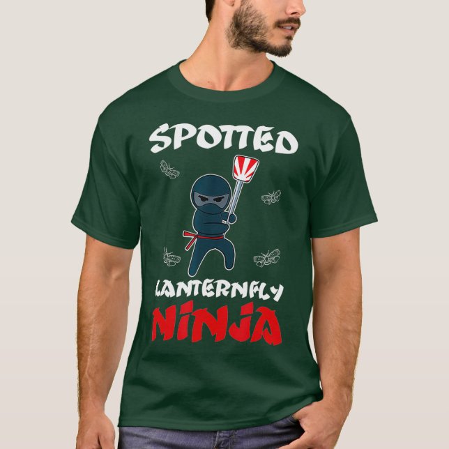 Spoted Lanternfly Ninja T Shirt (Framsida)