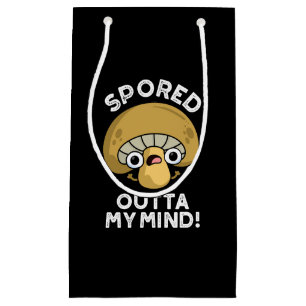 Spoted out my Mind Funny Mushroom Pun Mörk BG