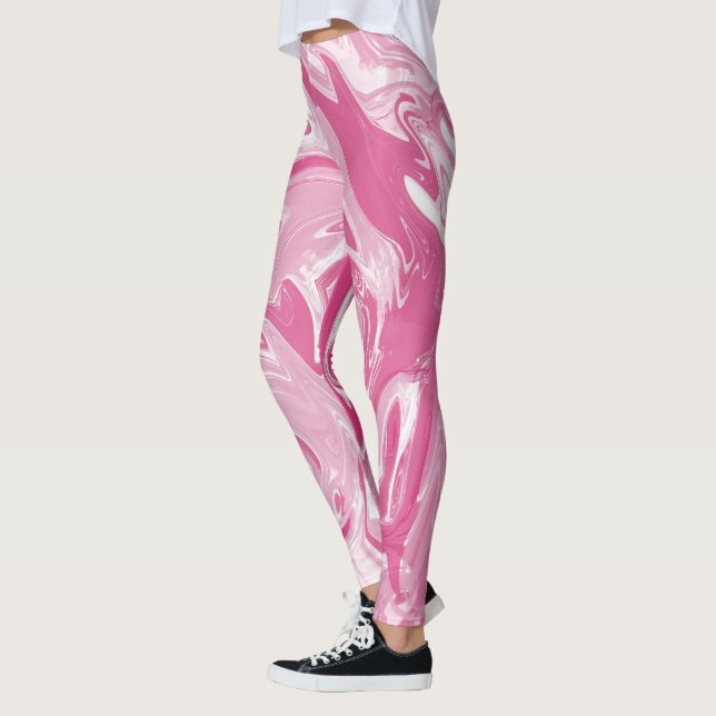 Spoted Rosa Marble Leggings (Vänster)
