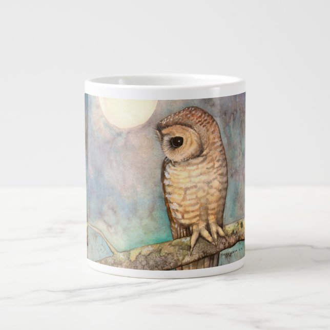 Spoted Uggla Wildlife Art Jumbo Mugg (Framsidan)