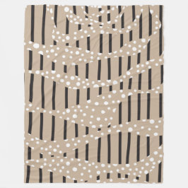 Spoter och Rand 2 - Taupe, Black and White Fleecefilt