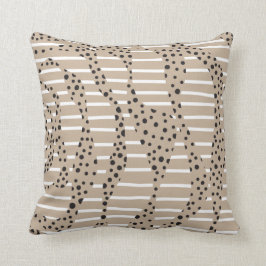 Spoter och Rand 2 - Taupe, Black and White Kudde