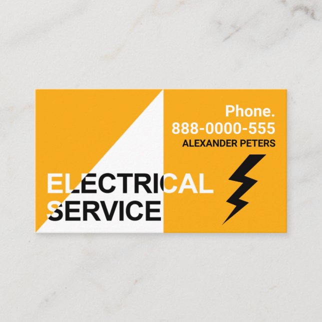 Spotlight Electrical Service Lightning Spark Visitkort (Framsida)