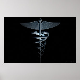 Spotlight på en medicinsk caduceus poster