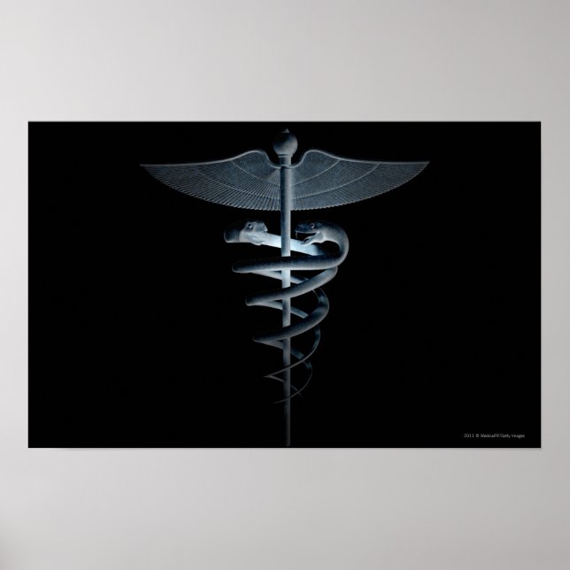 Spotlight på en medicinsk caduceus poster (Framsidan)