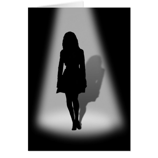 Spotlight på henne hälsningskort (Framsidan)