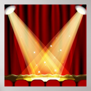 Spotlight på scenen poster