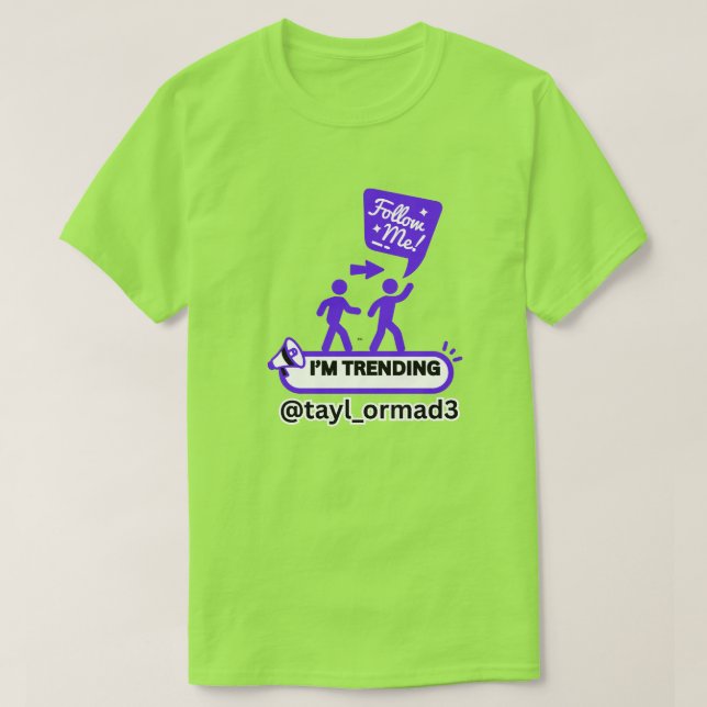 SPOTLIGHT! SOCIAL INFLUENCER LIMEGRÖN UNISEX MÄN T SHIRT (Design framsida)