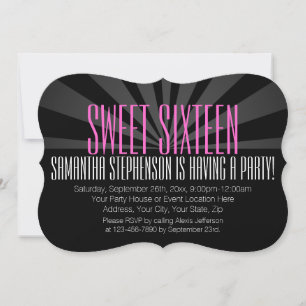 Spotlight Sweet 16-partsinbjudningar från Mode Inbjudningar