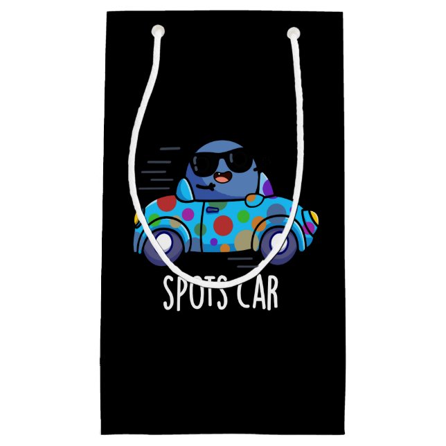 Spots Car Funny Sports Car Pun Mörk BG (Framsidan)