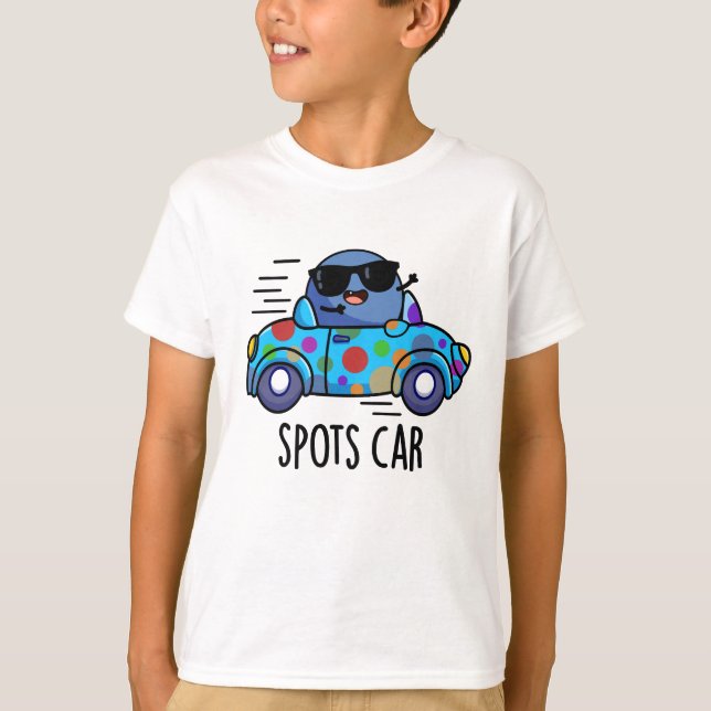 Spots Car Funny Sports Car Pun T Shirt (Framsida)