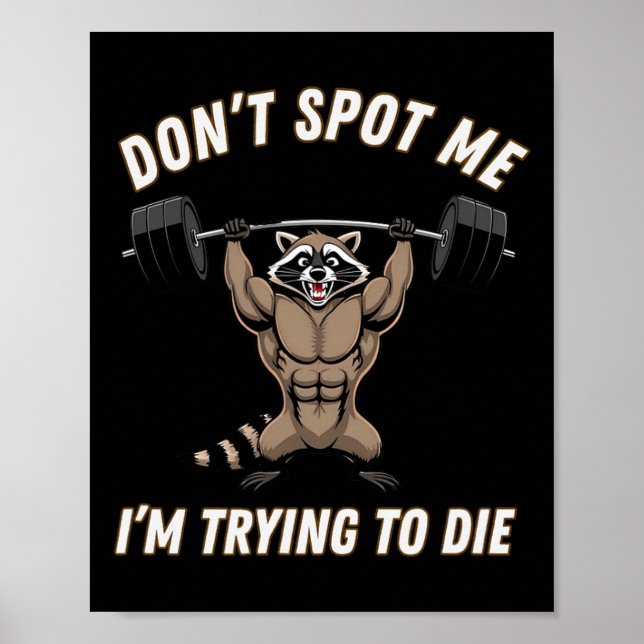 Spotta1 inte Jag Försöker Dö Bodybuilding  Poster (Framsidan)