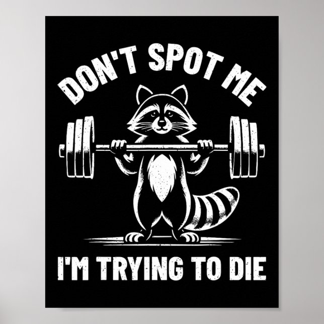 Spotta mig inte, jag försöker dö Lyfta vikter Roli Poster (Framsidan)