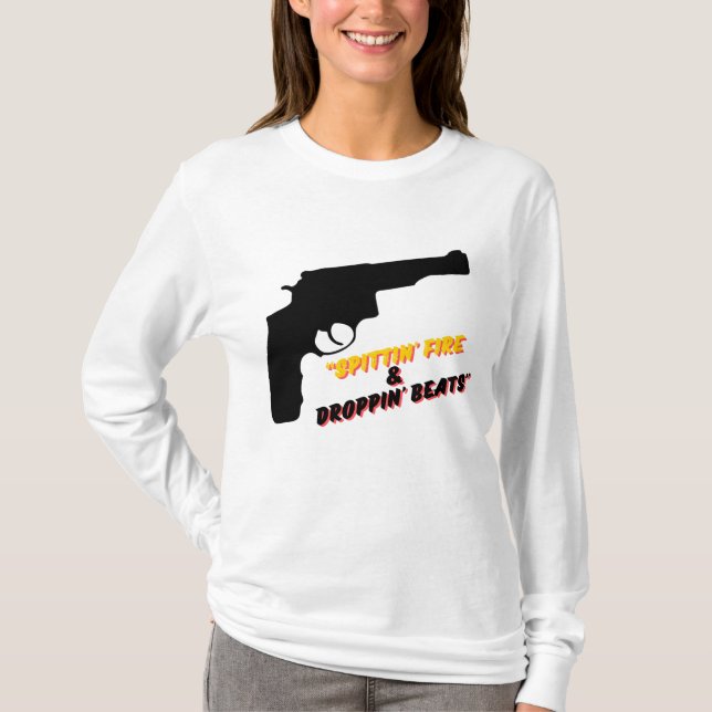 Spottar eld & släpper beats t shirt (Framsida)