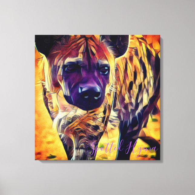 Spotted Hyena [Premium Canvas] Canvastryck (Framsida)