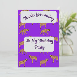 Spotted Hyenas Thank you Card Inbjudningar