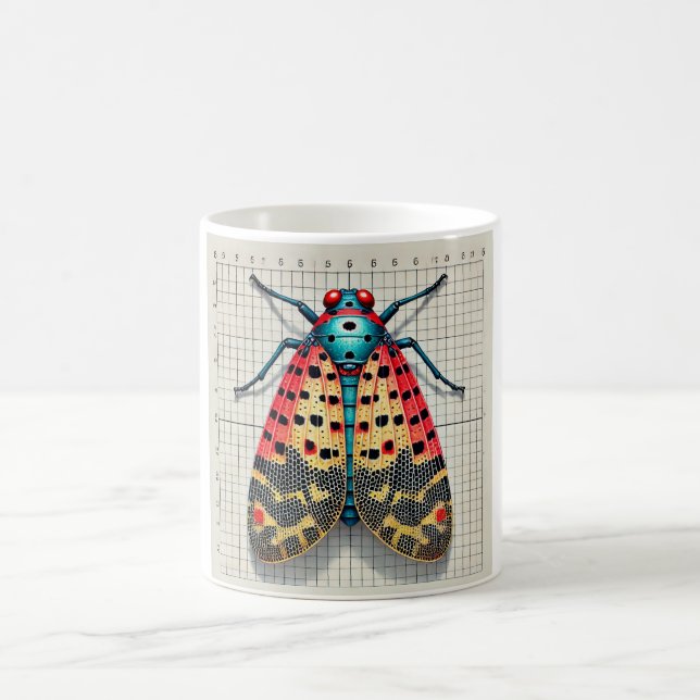 Spotted Lanternfly 300724IREF206 - Watercolor Kaffemugg (Center)