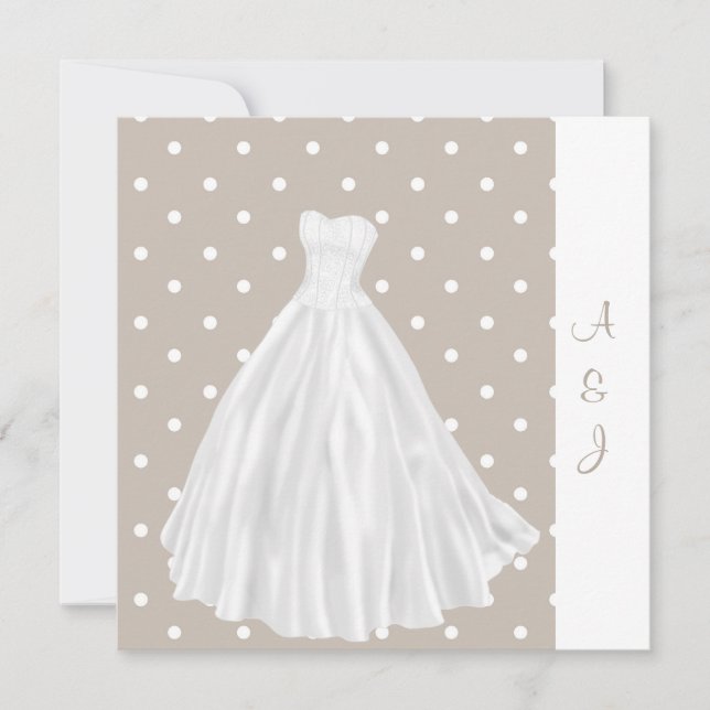 SPOTTED WHITTED GOWN WEDDING-ANBUD INBJUDNINGAR (Framsida)