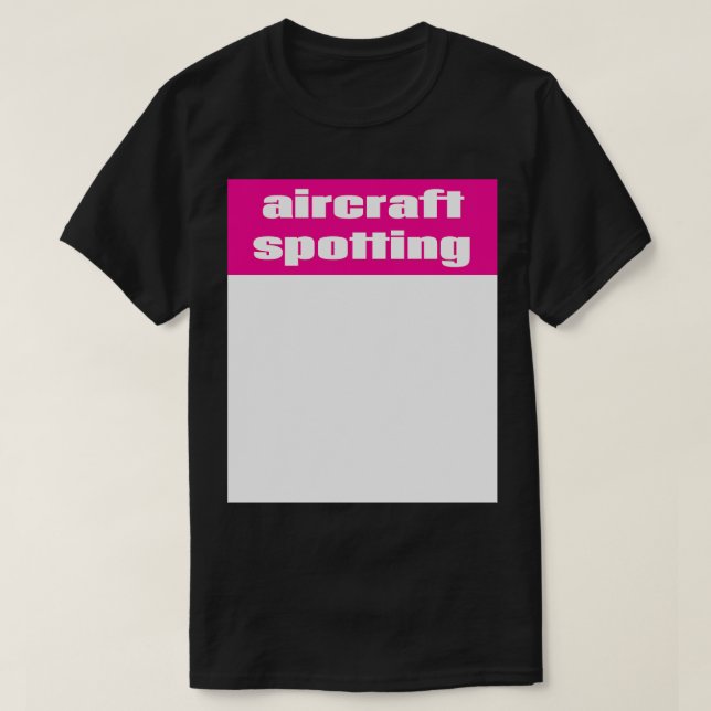 Spottning av flygplan t shirt (Design framsida)