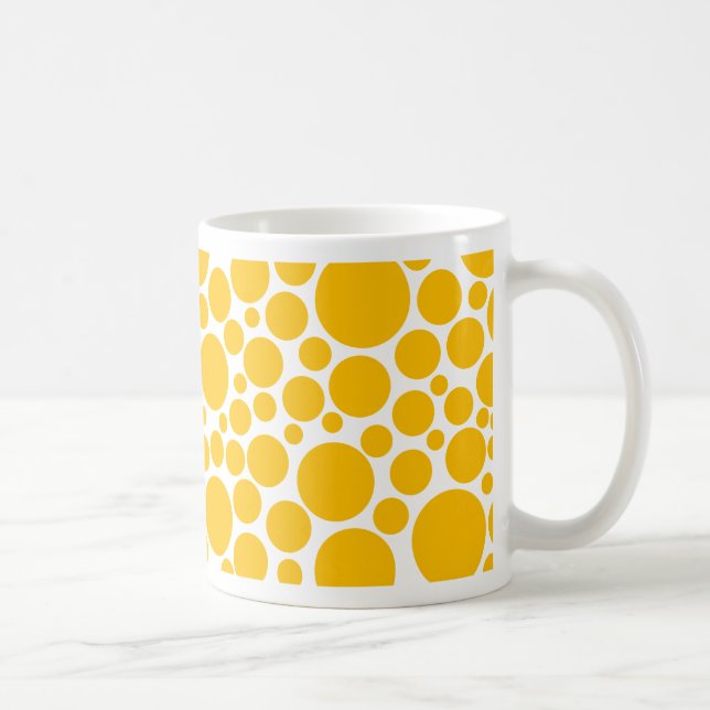Spotty Amber on White Kaffemugg (Höger)