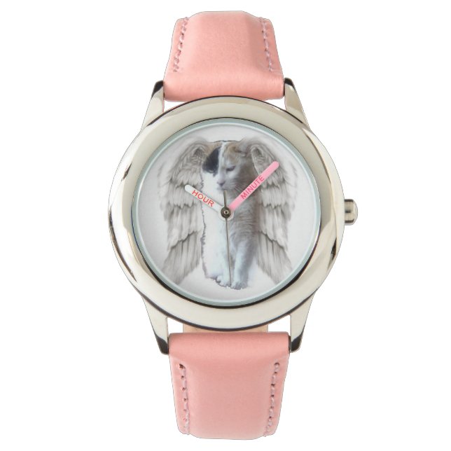 Spotty Angel Kids Rosa Numbers Watch Armbandsur (Framsida)